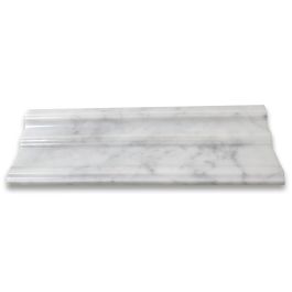 Creamy White Marble Corner Shower Shelf Polished Round Edge