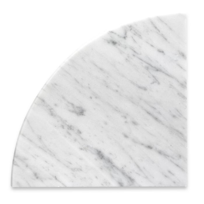 Carrara White Marble Corner Shower Shelf