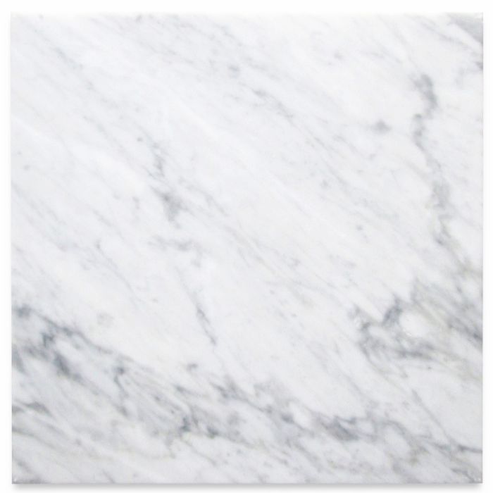 C45p Carrara White Marble 18x18 Tile Polished 