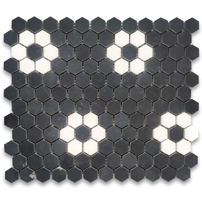 https://www.marbleonline.com/media/catalog/product/cache/b50945207b46d4af114f3b00833a1ab0/n/3/n31f1xh-nero-marquina-black-marble-1-inch-hexagon-rosette-mosaic-tile-w-thassos-white-honed.jpg